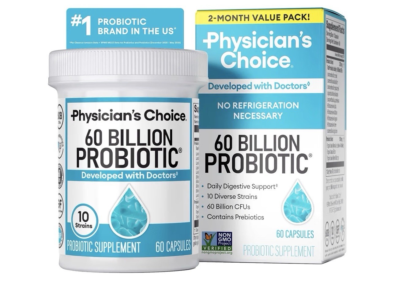 Physician's Choice Probiotic Supplement Capsule - 60 Capsule - Exp 06/27