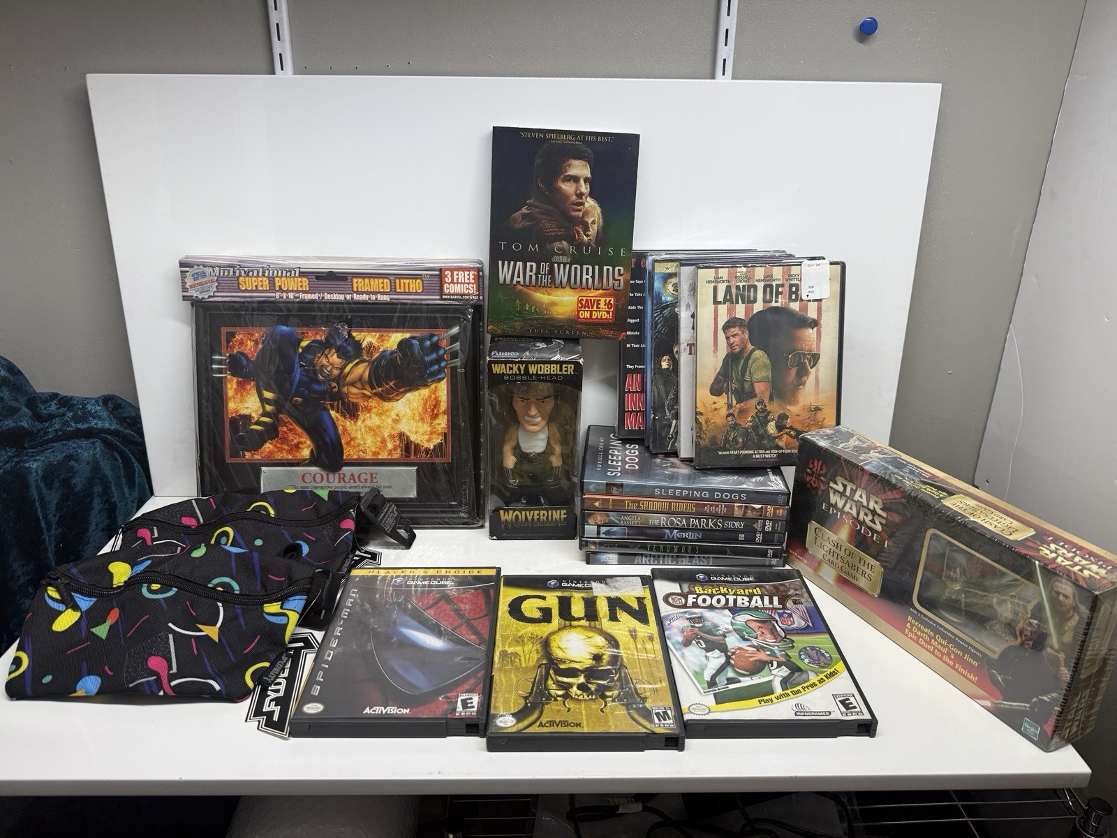 Junk drawer lot misc Star Wars GameCube Games DVDs New With Tags Old Junk drawer lot misc Star Wars GameCube Games DVDs New With Tags Old