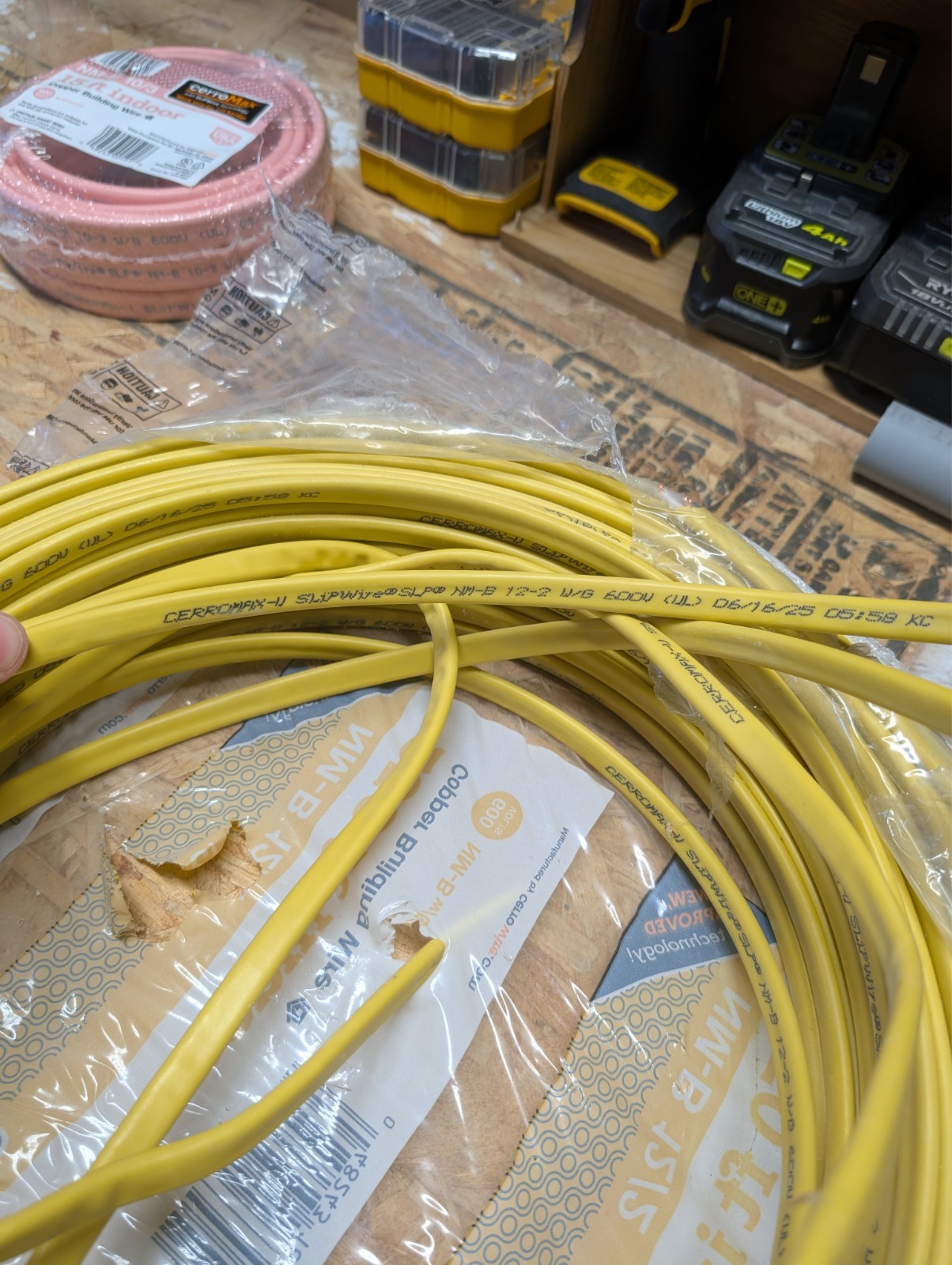 NM-B 12/2 copper building wire indoor over 150 ft