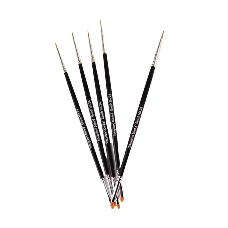 5 Piece Pack Tokuyama Estelite Omega Color Brush No. 24 For Dental Use 