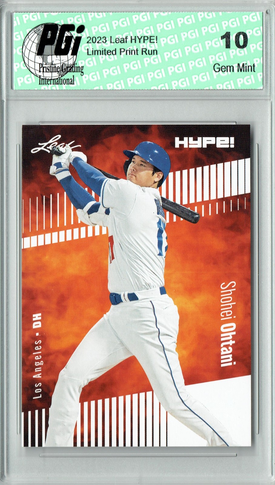 Shohei Ohtani 2023 Leaf HYPE #135 Only 5000 Made Rare 1st Dodgers Card PGI 10