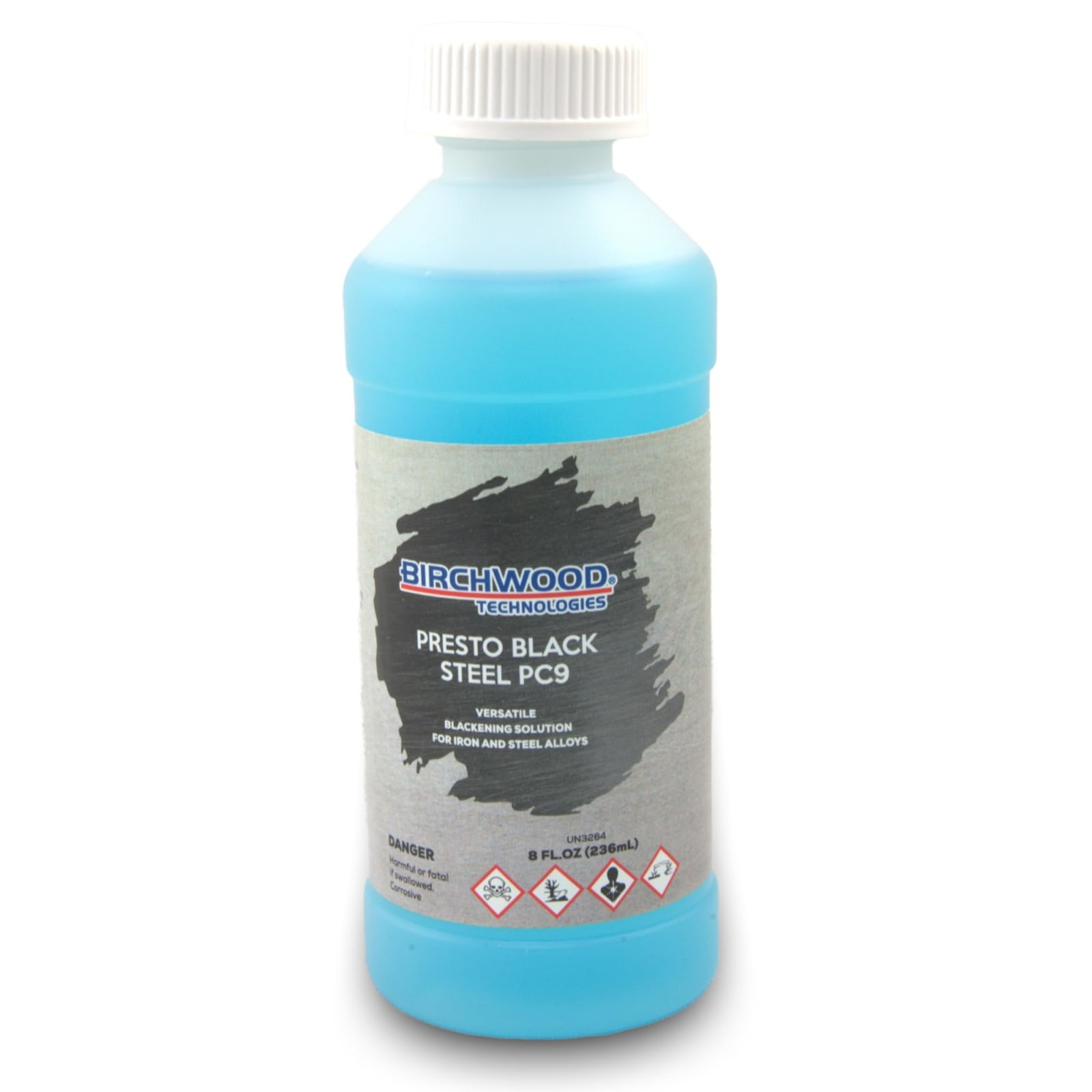 Birchwood Presto Black Steel PC9 Black Oxide Patina for Iron Steel 8 fl oz