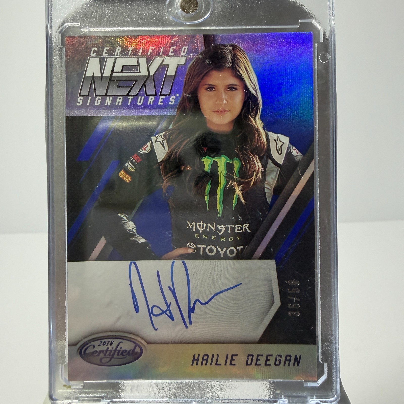 Hailie Deegan 36/50 Auto Next Signatures Blue 2018 Panini Certified Racing Hailie Deegan 36/50 Auto Next Signatures Blue 2018 Panini Certified Racing