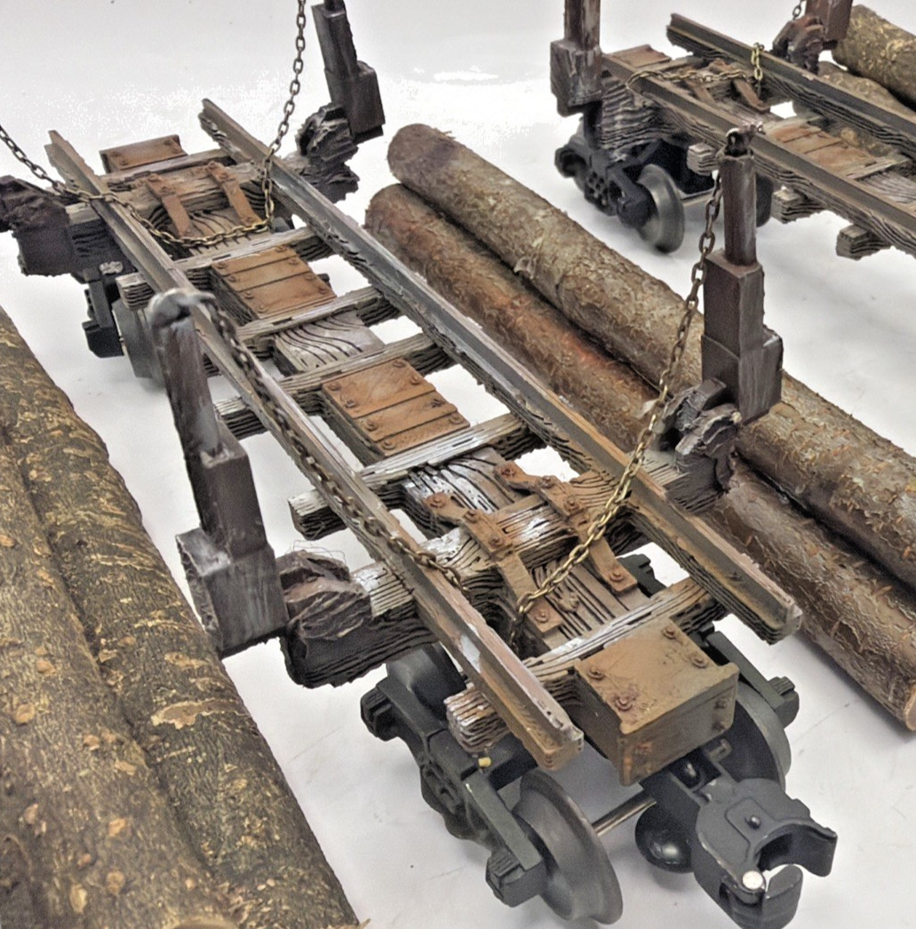 O gauge Custom Designed & Painted, Skeleton Cars with logs . Price Per Car