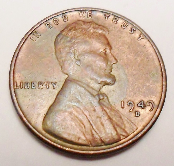 1949 D Lincoln Wheat Cent / Penny AVE CIRCULATED **FREE SHIPPING** 1949 D Lincoln Wheat Cent / Penny AVE CIRCULATED **FREE SHIPPING**