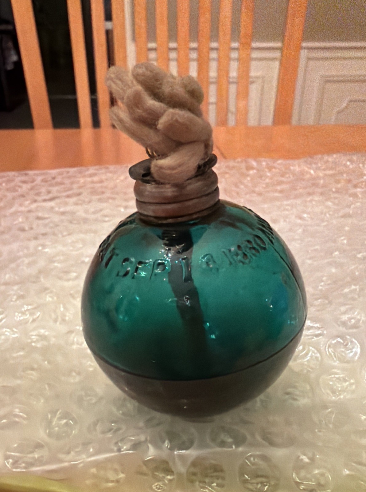 Vintage Rare Pat Sep 14 1880 & 1893 Green Glass Jewelers Lamp Torch Alcohol Lamp