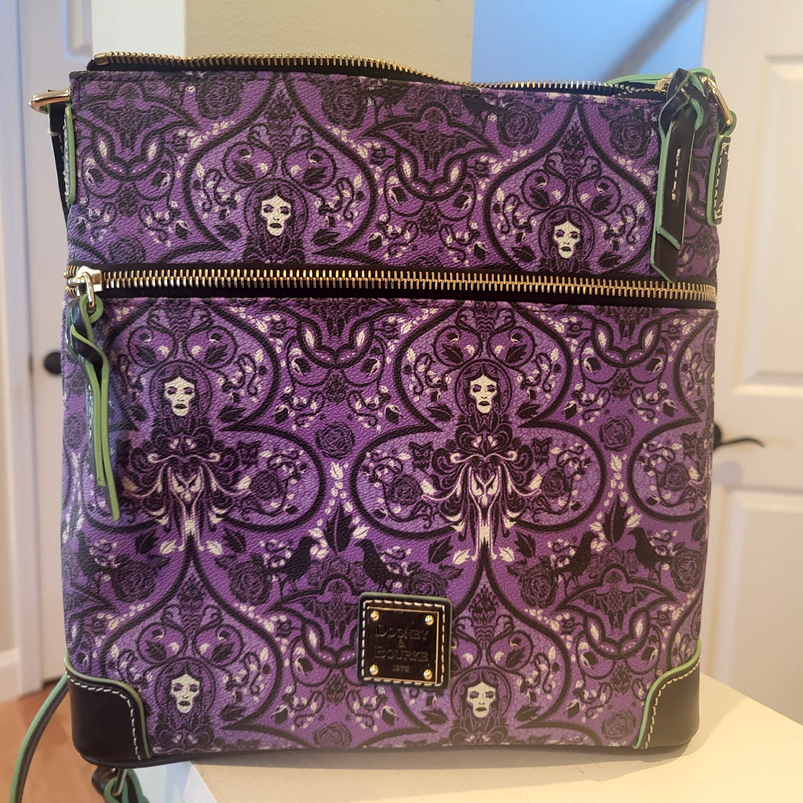 Disney Parks Dooney & Bourke Madame Leota Haunted Mansion Purple Crossbody EUC
