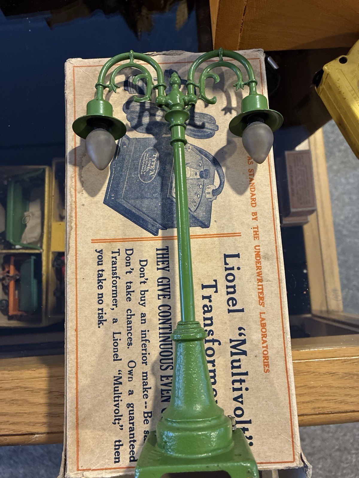 ~Boxed No.54 Lamp Post~Lionel Prewar Trains Double Gooseneck (Rare Box) ~Boxed No.54 Lamp Post~Lionel Prewar Trains Double Gooseneck (Rare Box)