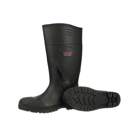 Tingley 31161 Men's Pilot G2 Tall Rubber Boots, Plain Toe, Black, 10, Pr Tingley 31161 Men's Pilot G2 Tall Rubber Boots, Plain Toe, Black, 10, Pr