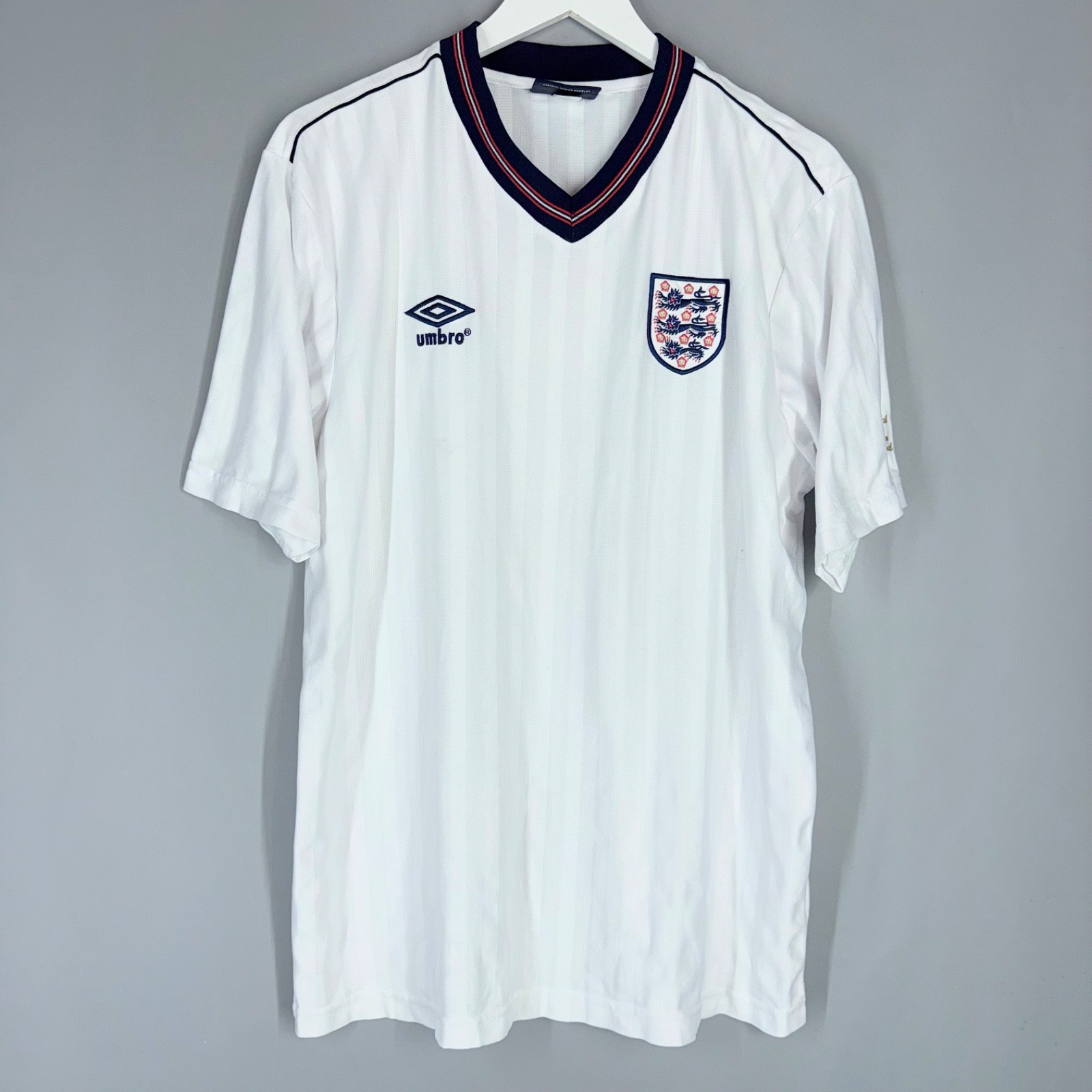 ENGLAND OFFICIAL UMBRO REISSUE SHIRT 1986 M ADULTS WHITE FOOTBALL JERSEY
