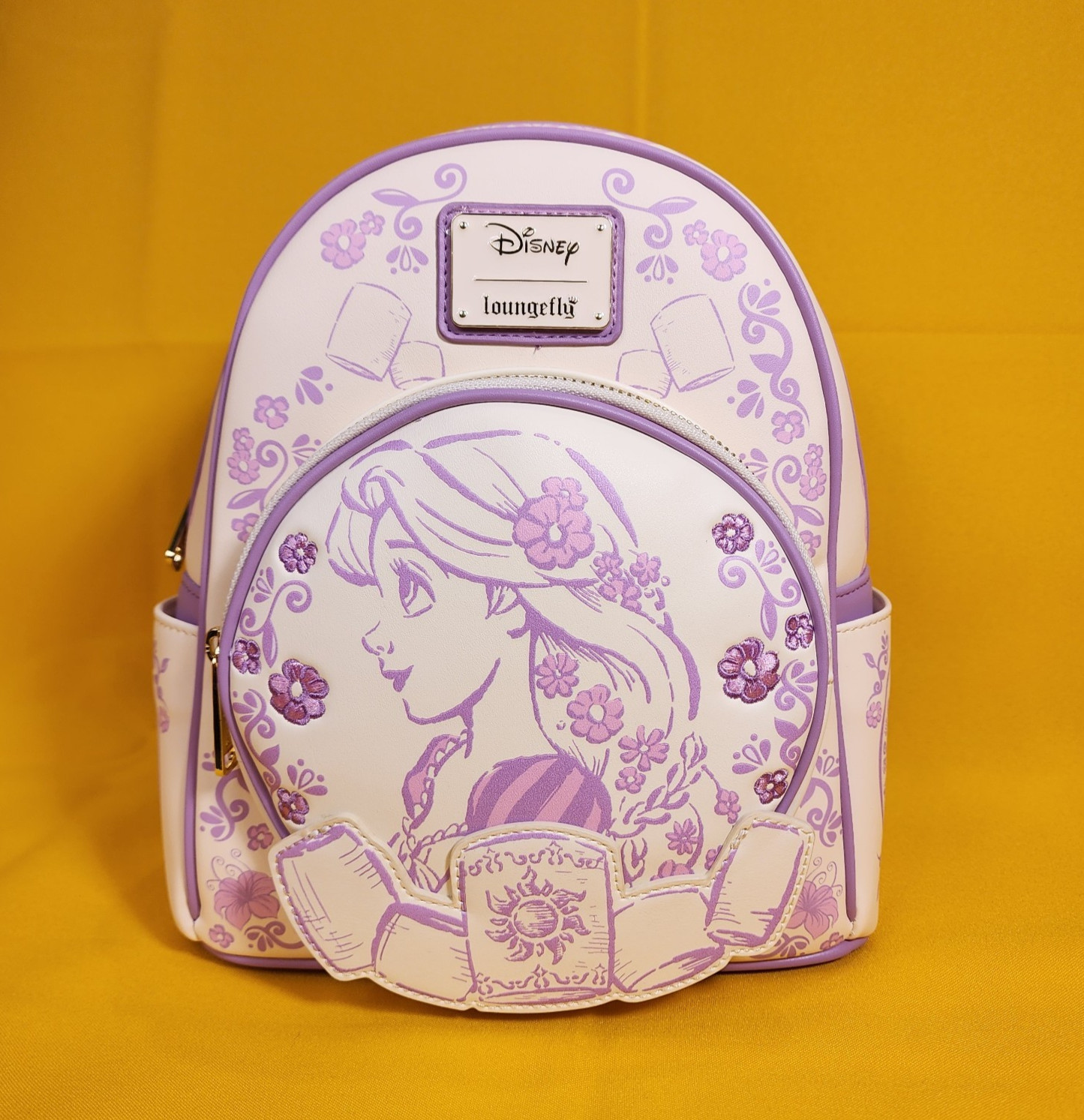 Loungefly Disney Princess Tangled Rapunzel Sketched Purple Mini Backpack NEW Loungefly Disney Princess Tangled Rapunzel Sketched Purple Mini Backpack NEW