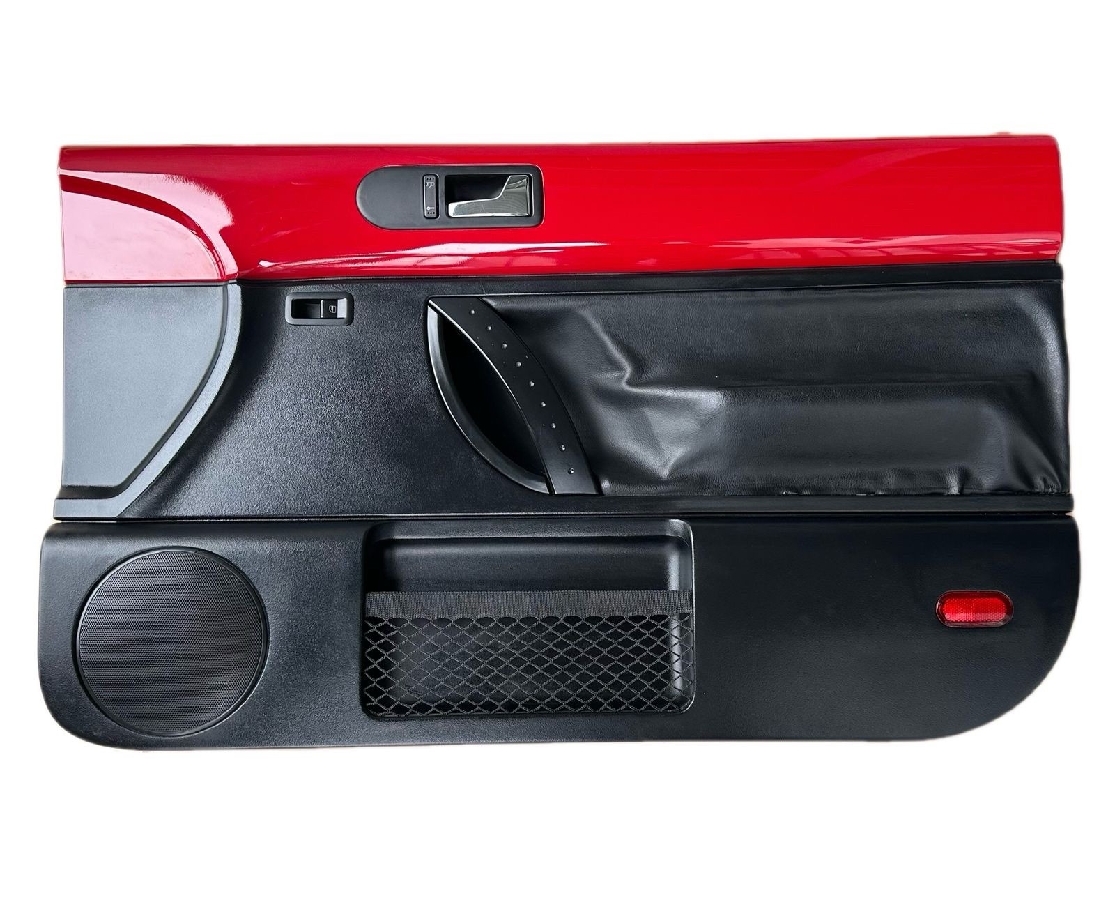 98-10 VW New Beetle Hatchback Passenger Front Door Panel Card Salsa Red Black 98-10 VW New Beetle Hatchback Passenger Front Door Panel Card Salsa Red Black