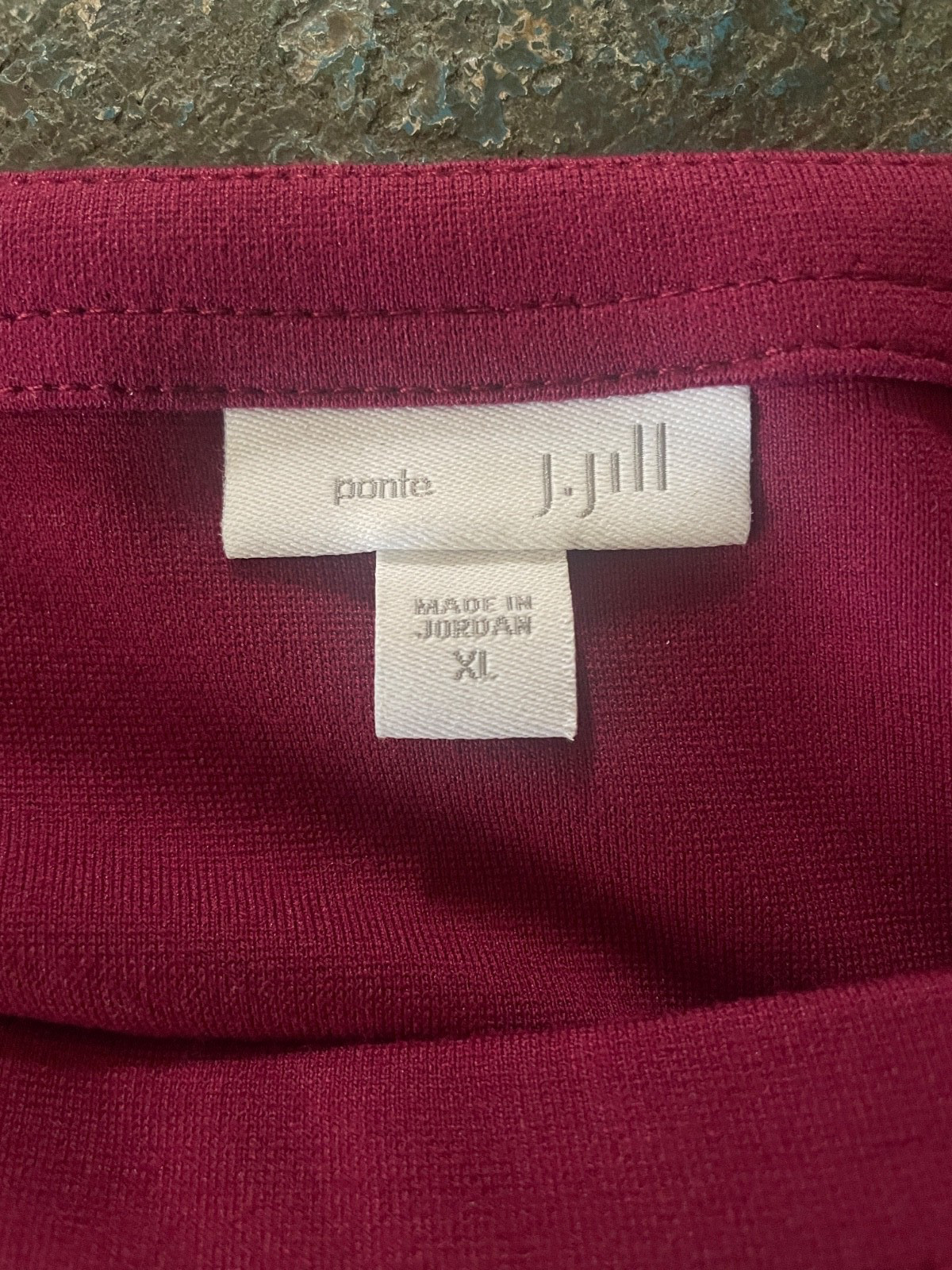 J.Jill Boat-Neck Tunic Ponte Rasberry XL J.Jill Boat-Neck Tunic Ponte Rasberry XL