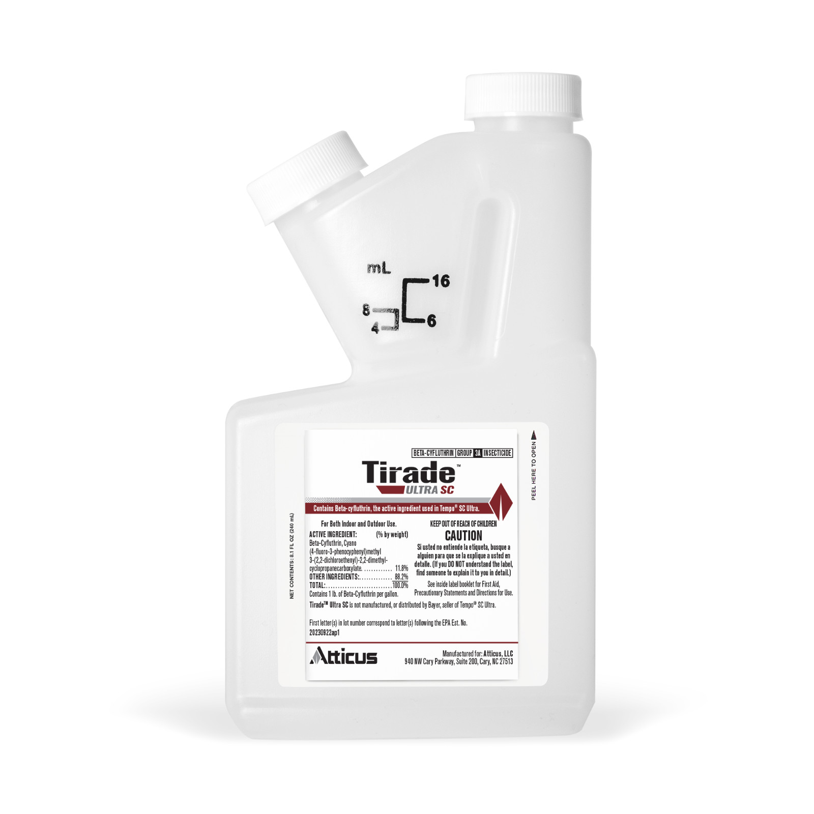 Tirade Ultra SC Insecticide (240 ml) - Compare to Tempo SC Ultra - Pest Control Tirade Ultra SC Insecticide (240 ml) - Compare to Tempo SC Ultra - Pest Control