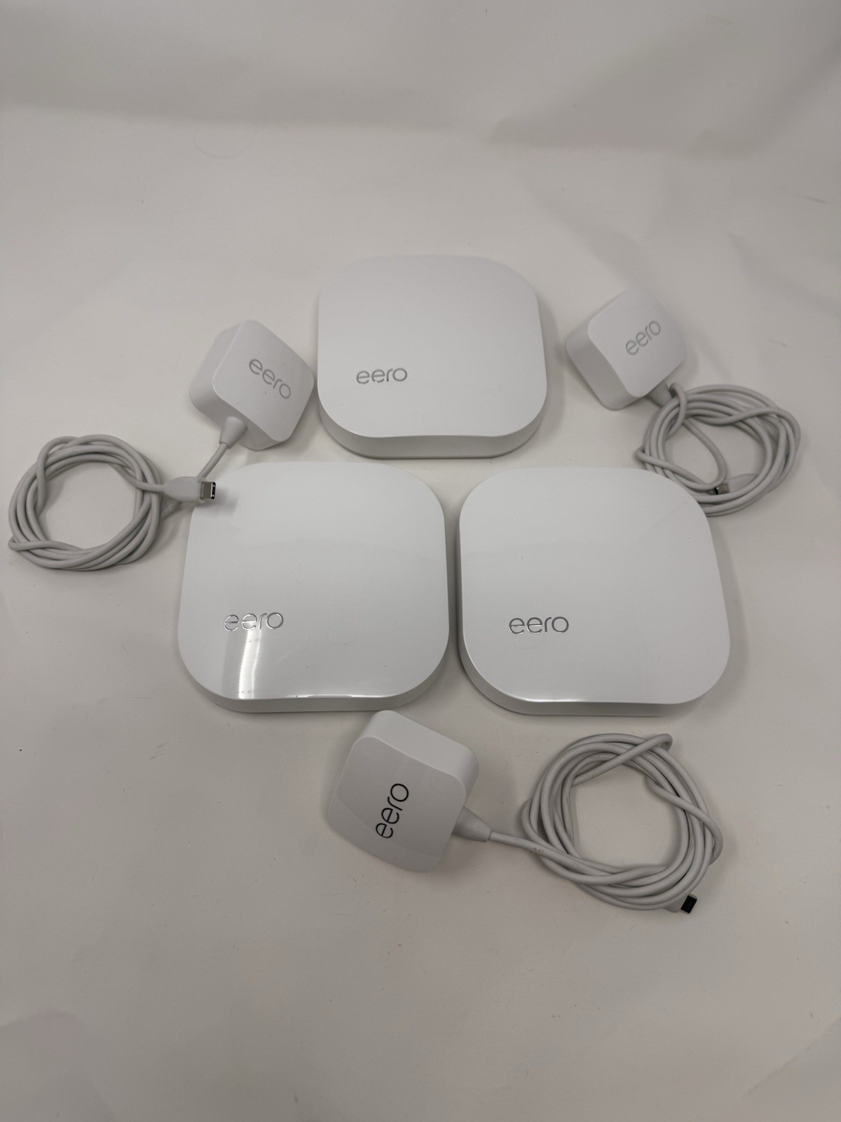 3-Pack eero Pro 2nd Gen B010001 Mesh WiFi + Wall Mounts & Power Cords