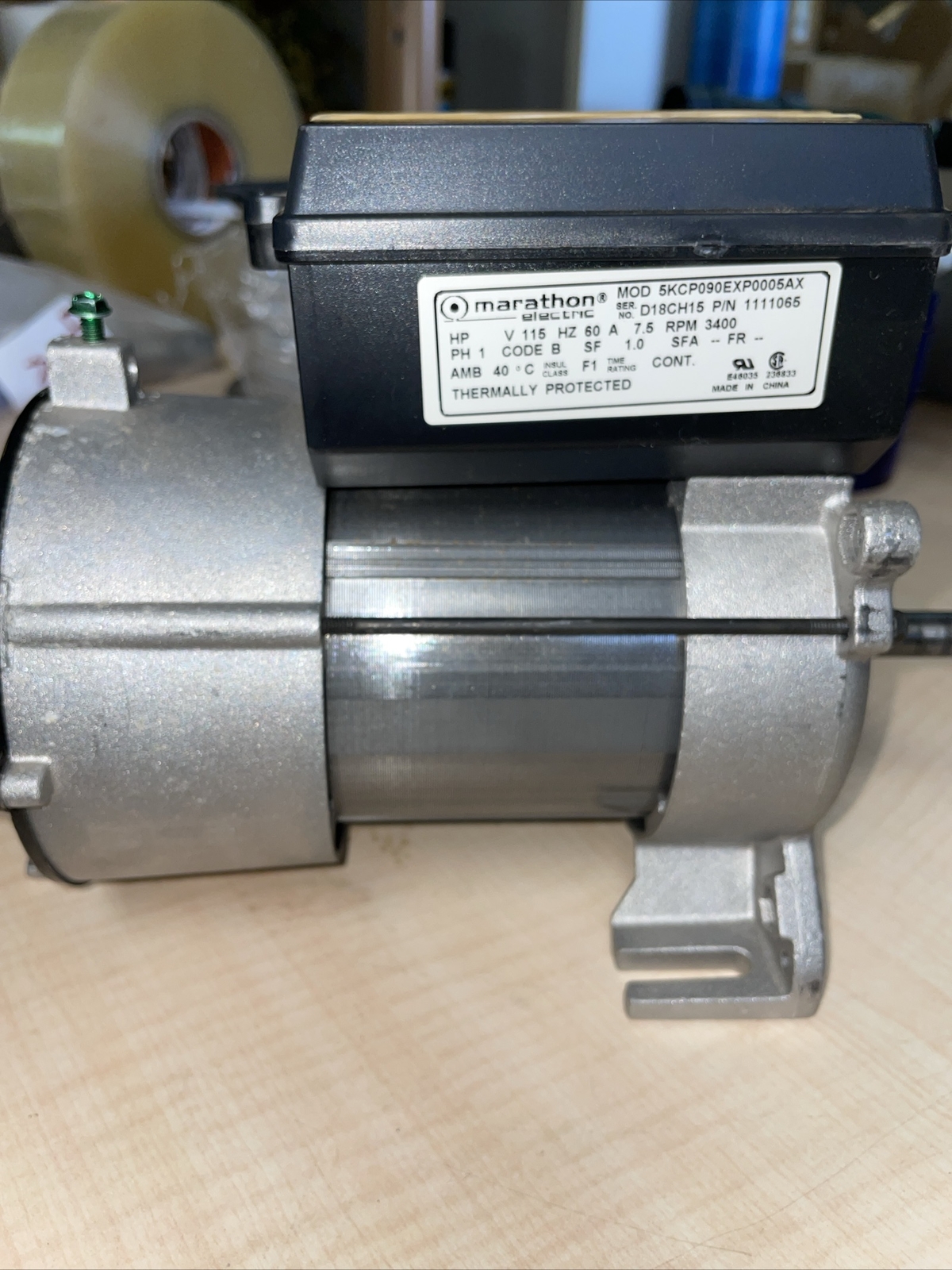New Marathon Pump Motor 3/4HP 115V 60HZ - 5KCP090EXP0005AX