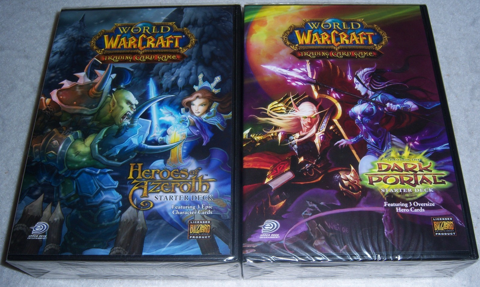 WOW WORLD OF WARCRAFT TCG HEROES OF AZEROTH & DARK PORTAL STARTER SET NEW SEALED