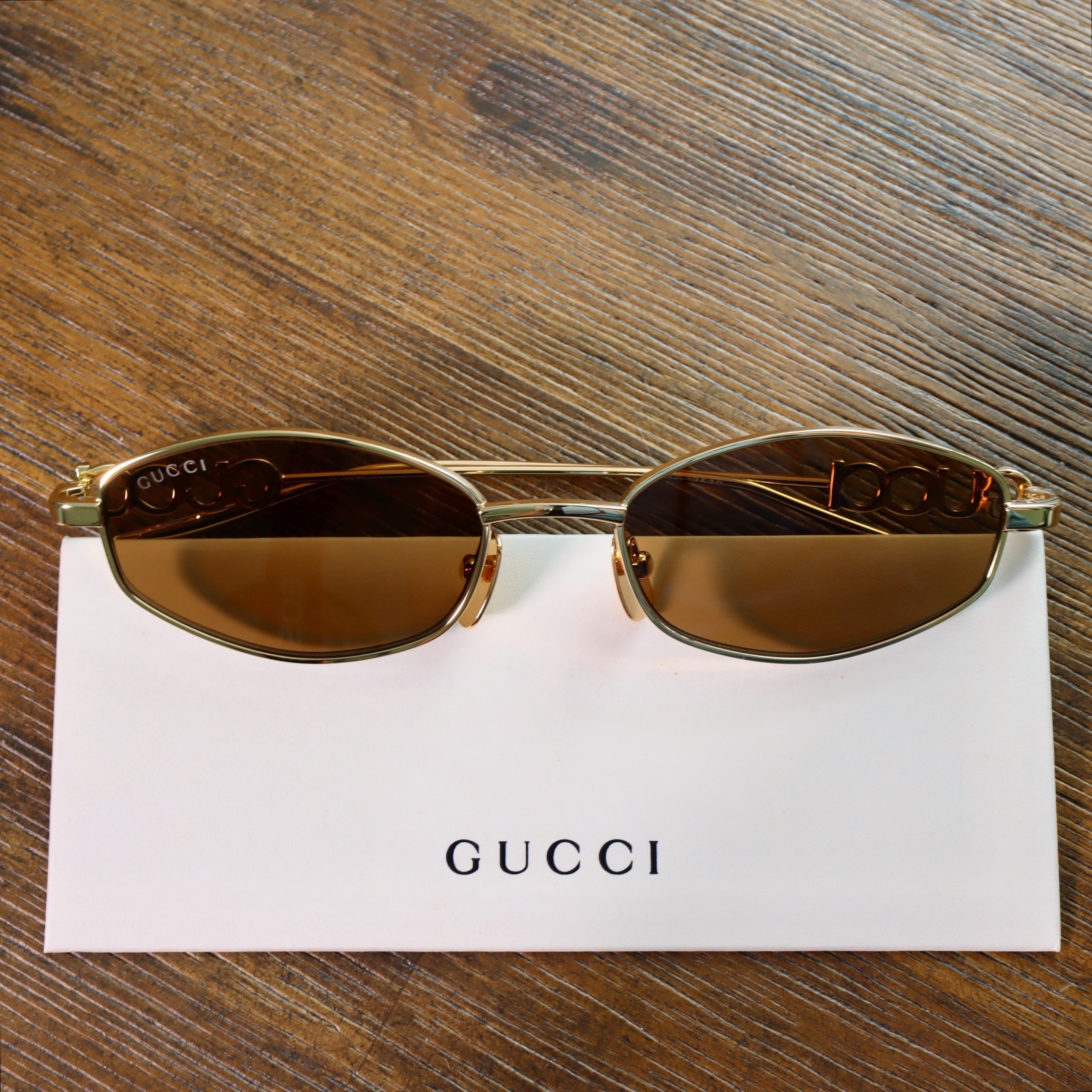 Gucci GG1802S 005 55mm Square Sunglasses in Gold/Brown Lens Gucci GG1802S 005 55mm Square Sunglasses in Gold/Brown Lens