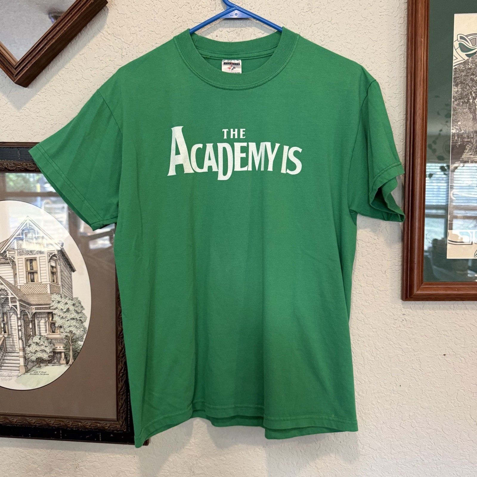 Vintage 2003-2004 RARE The Academy Is Emo Pop Punk Green Tour Shirt Size Medium