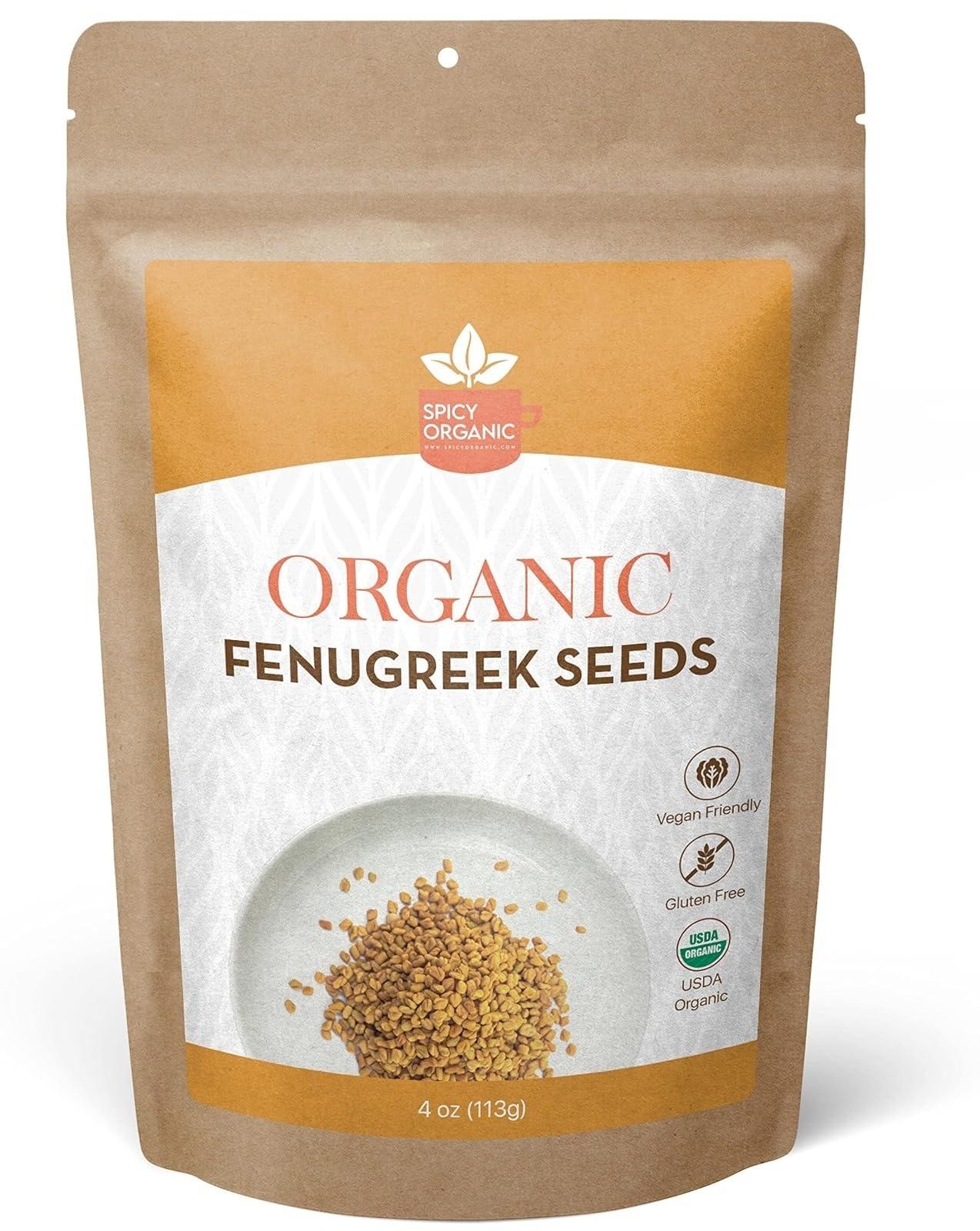 Spicy Organic Whole Fenugreek Seeds, Methi Dana, USDA Organic, Bulk Resealable Spicy Organic Whole Fenugreek Seeds, Methi Dana, USDA Organic, Bulk Resealable