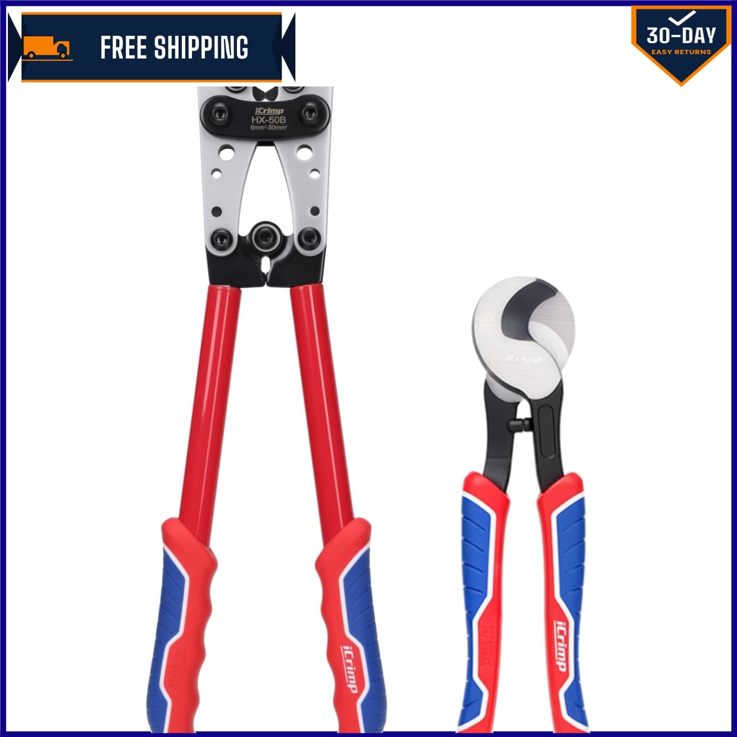 Professional iCrimp Battery Crimping Tool with Rotating Die Set for Easy Use