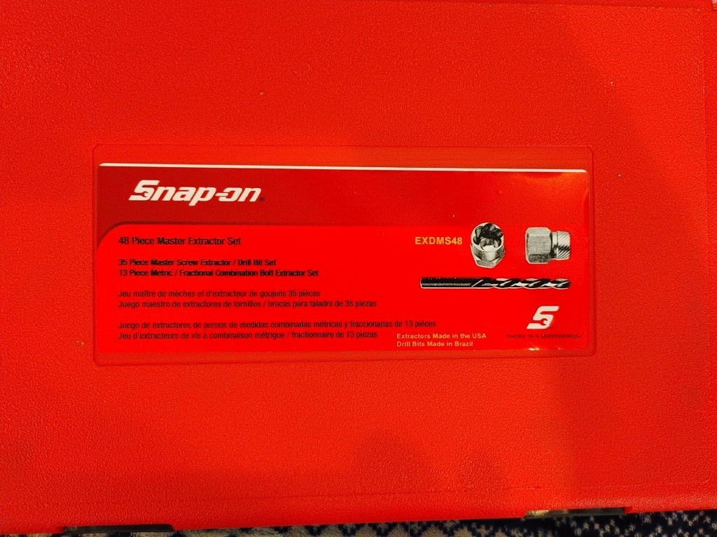 NEW Snap-on™ 48-piece Master Screw Extractor Set with Drill Bits EXDMS48A