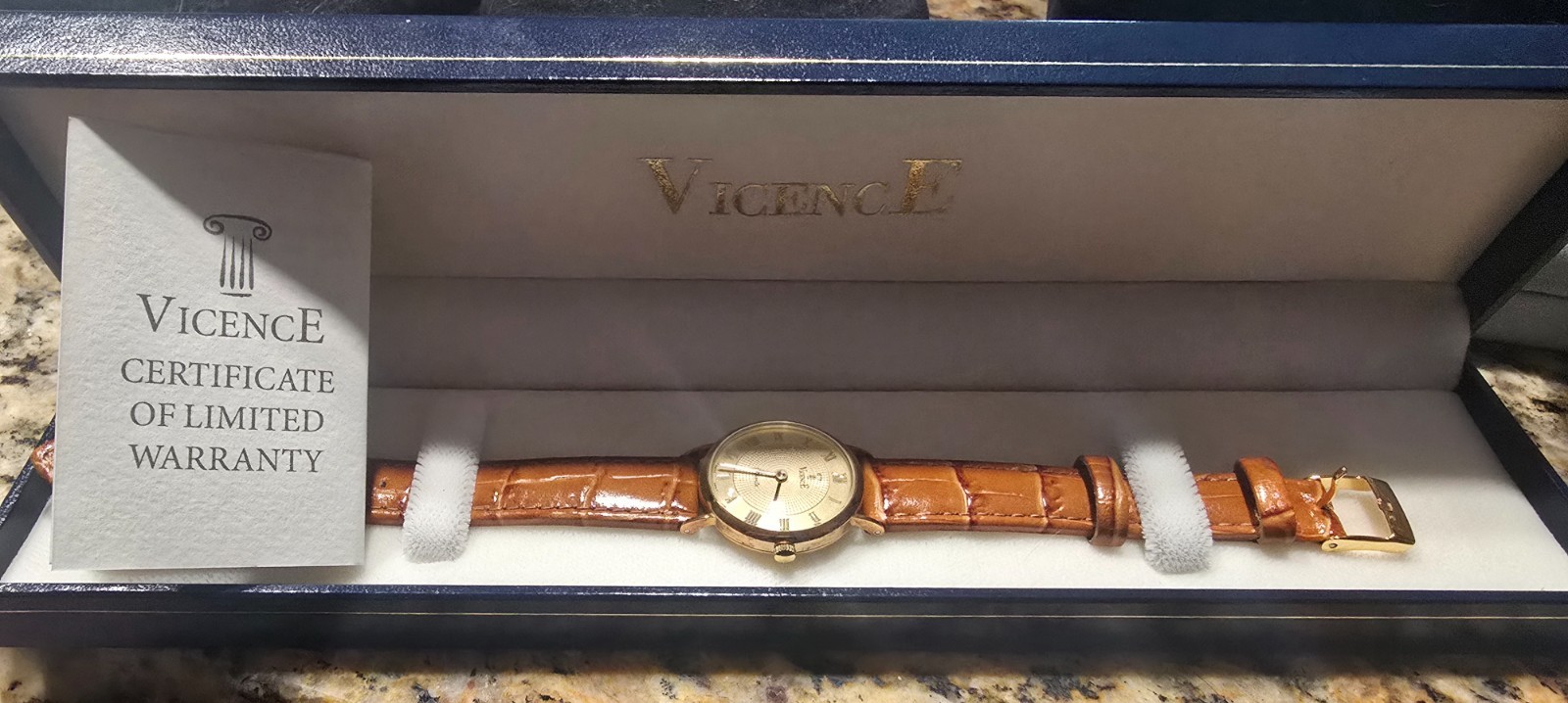 vicence watch, never worn, never taken out of the box. vicence watch, never worn, never taken out of the box.