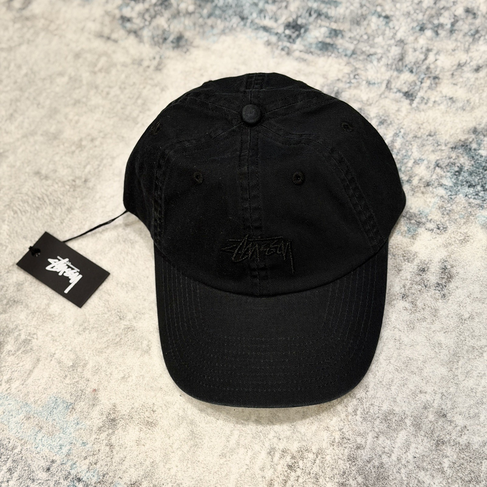 STUSSY AU Stock Low Pro Cap Black/Black Strapback OSFA, BNWT, 100% Authentic STUSSY AU Stock Low Pro Cap Black/Black Strapback OSFA, BNWT, 100% Authentic