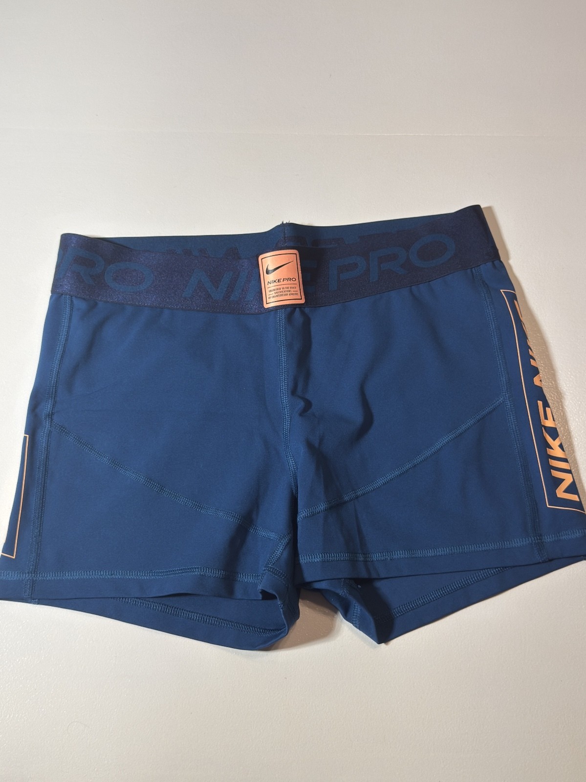 Nike Pro Dri Fit Blue Compression Shorts Size Large