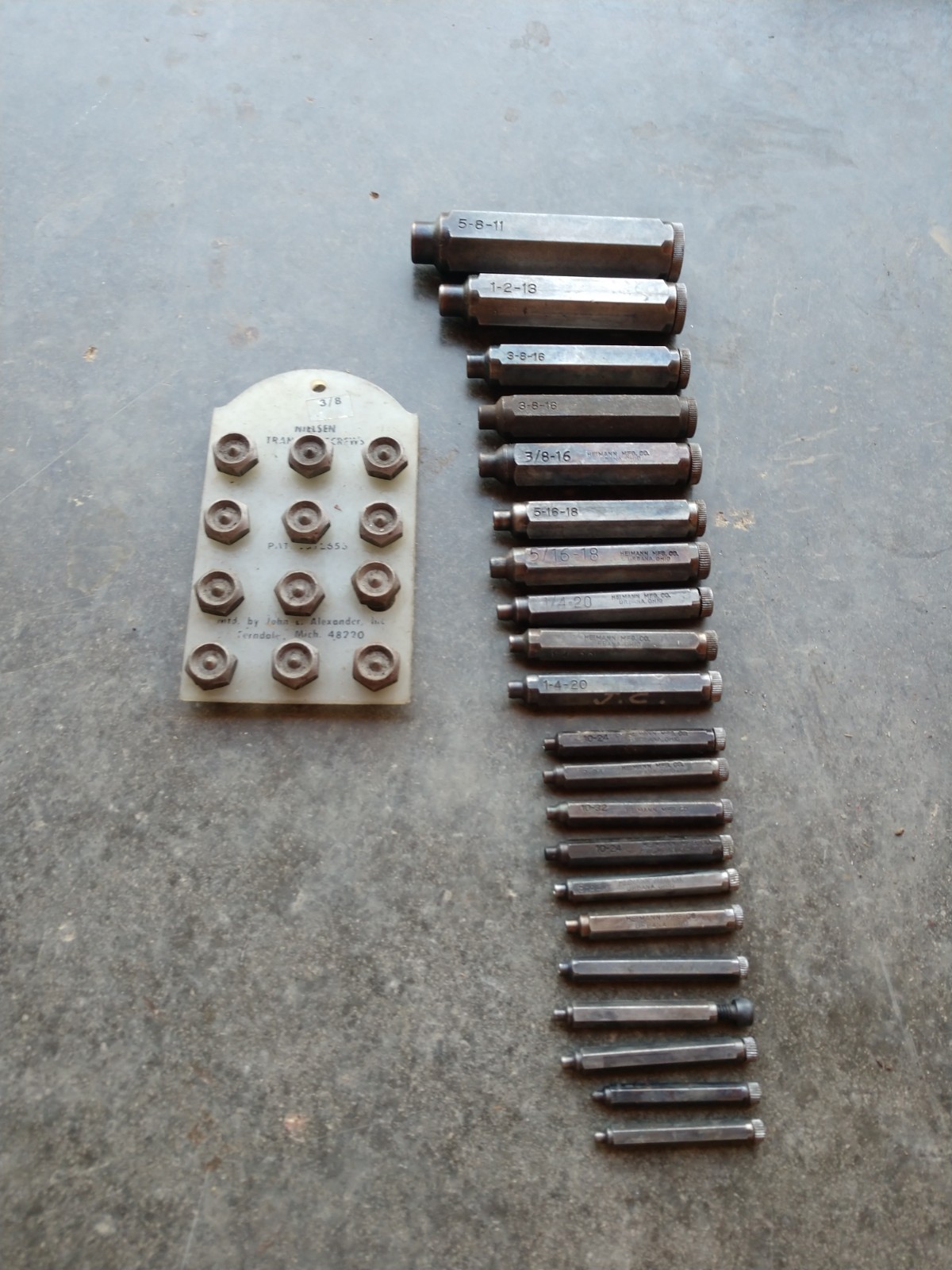 Large lot of HEIMANN TRANSFER SCREWS and others
