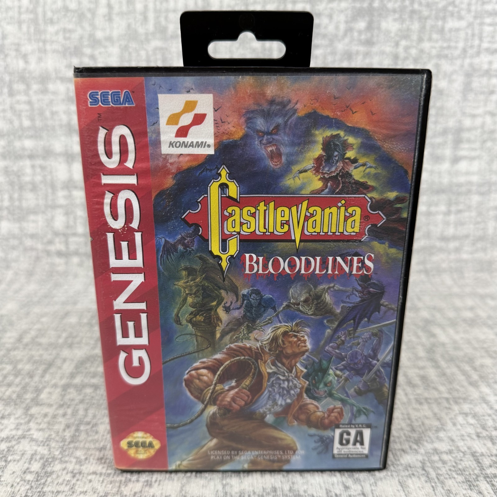 Castlevania: Bloodlines CIB Sega Genesis 1994 Konami Poster Manual Case Castlevania: Bloodlines CIB Sega Genesis 1994 Konami Poster Manual Case
