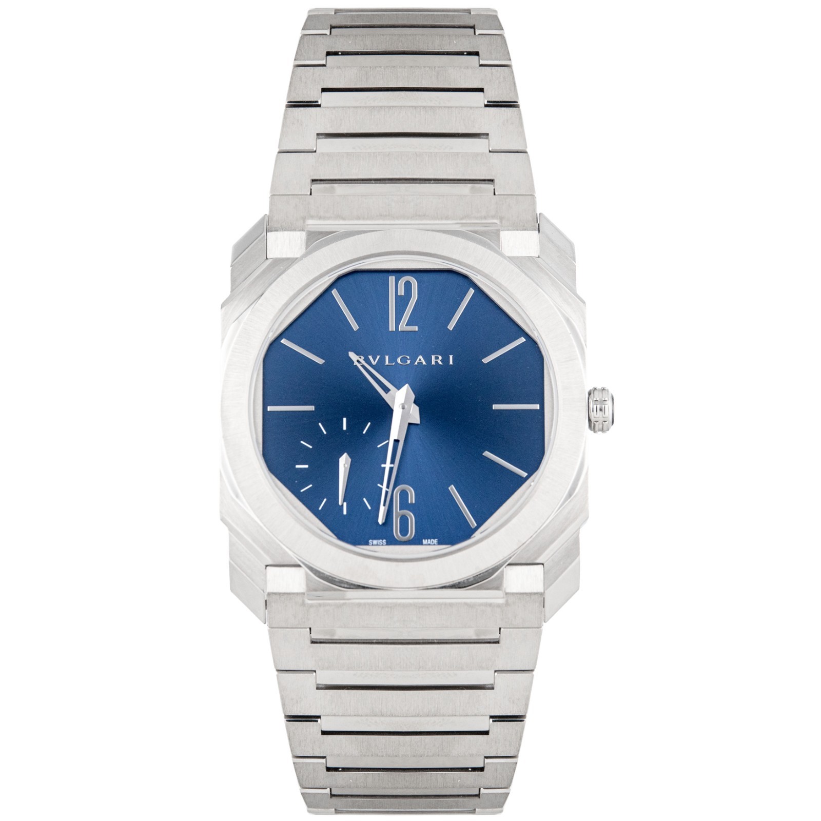 Bulgari Octo Finissimo Stainless Steel Blue Dial 40mm 103431 Full Set