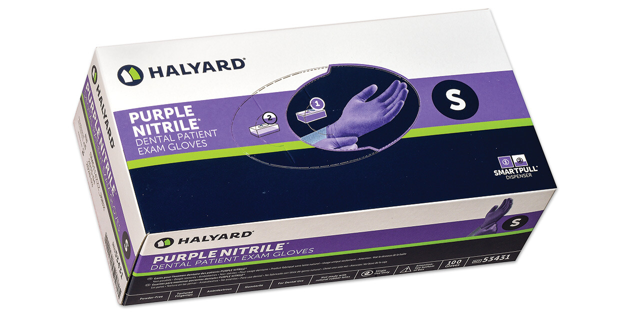 Halyard Purple Nitrile Exam Gloves, Size Small 55081, Case of 1000 Halyard Purple Nitrile Exam Gloves, Size Small 55081, Case of 1000