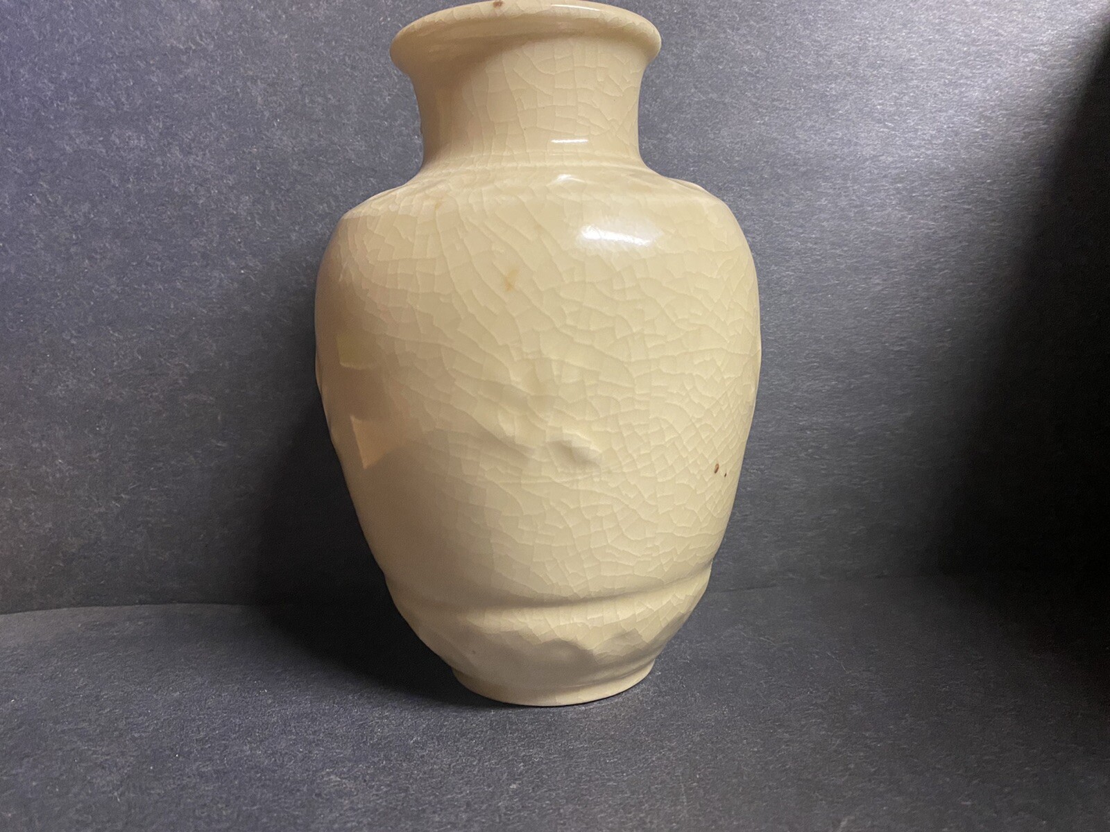 Rookwood 1945 Vintage Art Deco Pottery Matte Yellow Ceramic Vase 6455 WW2 Era