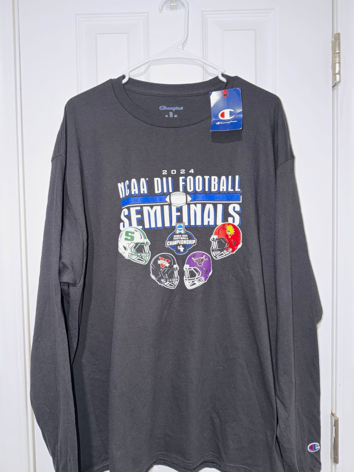 Champion 2024 NCAA DII Football Championship Semifinals Long Sleeve Shirt XL