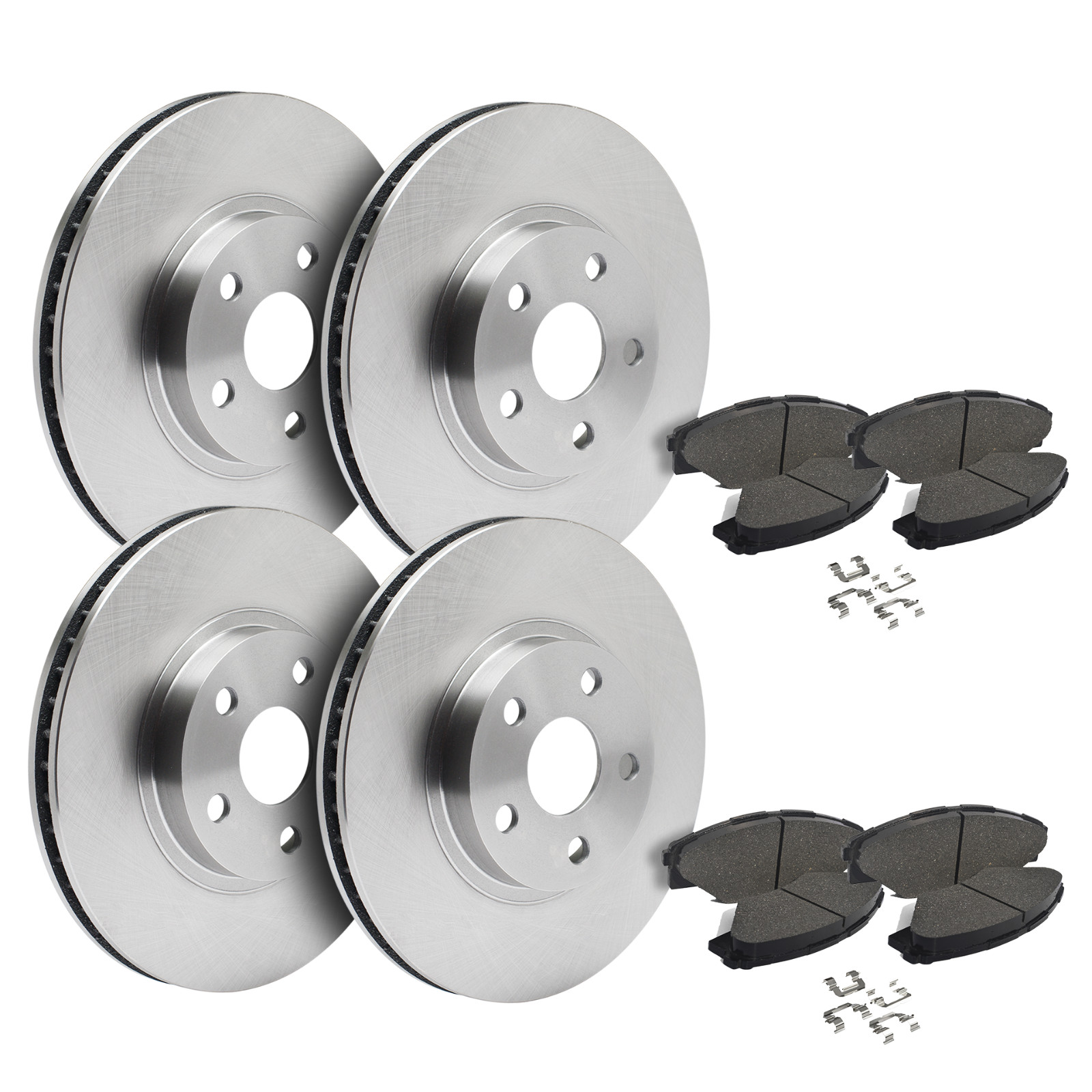 Front & Rear Brake Rotors + Ceramic Pads for 2012-2015 VW Passat