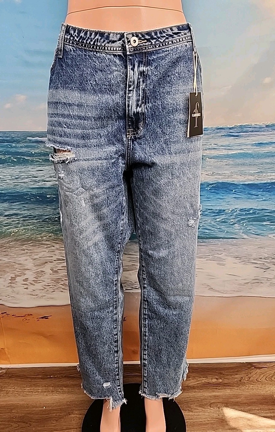 Nwt Flamingals Women Blue Jeans Size 4xl
