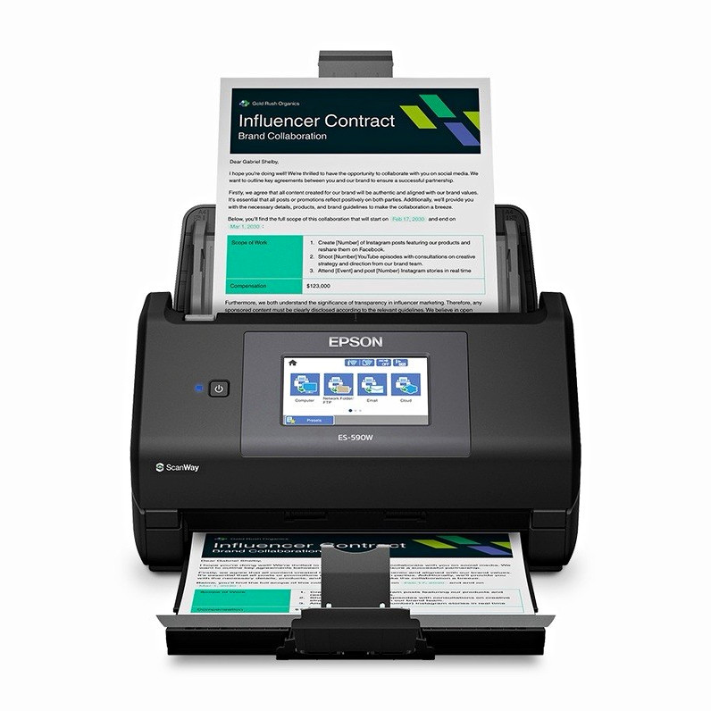 Epson WorkForce ES-590W Wireless Duplex Color Document Scanner 600 DPI NEW Epson WorkForce ES-590W Wireless Duplex Color Document Scanner 600 DPI NEW