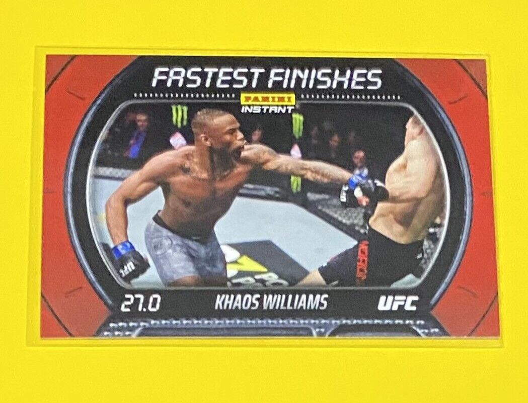2022 Panini Instant UFC Khaos Williams FASTEST FINISHES 1/162 SP #FF14 🔥