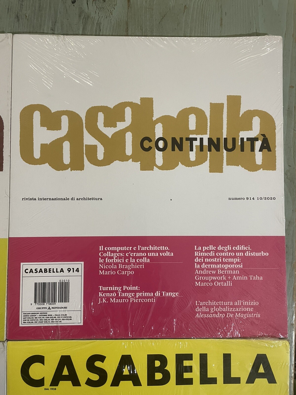 CONTINUITÀ CASABELLA OTTOBRE 2020 N. 914 MONDADORI MAGAZINE DESIGN CASA ITALIA CONTINUITÀ CASABELLA OTTOBRE 2020 N. 914 MONDADORI MAGAZINE DESIGN CASA ITALIA