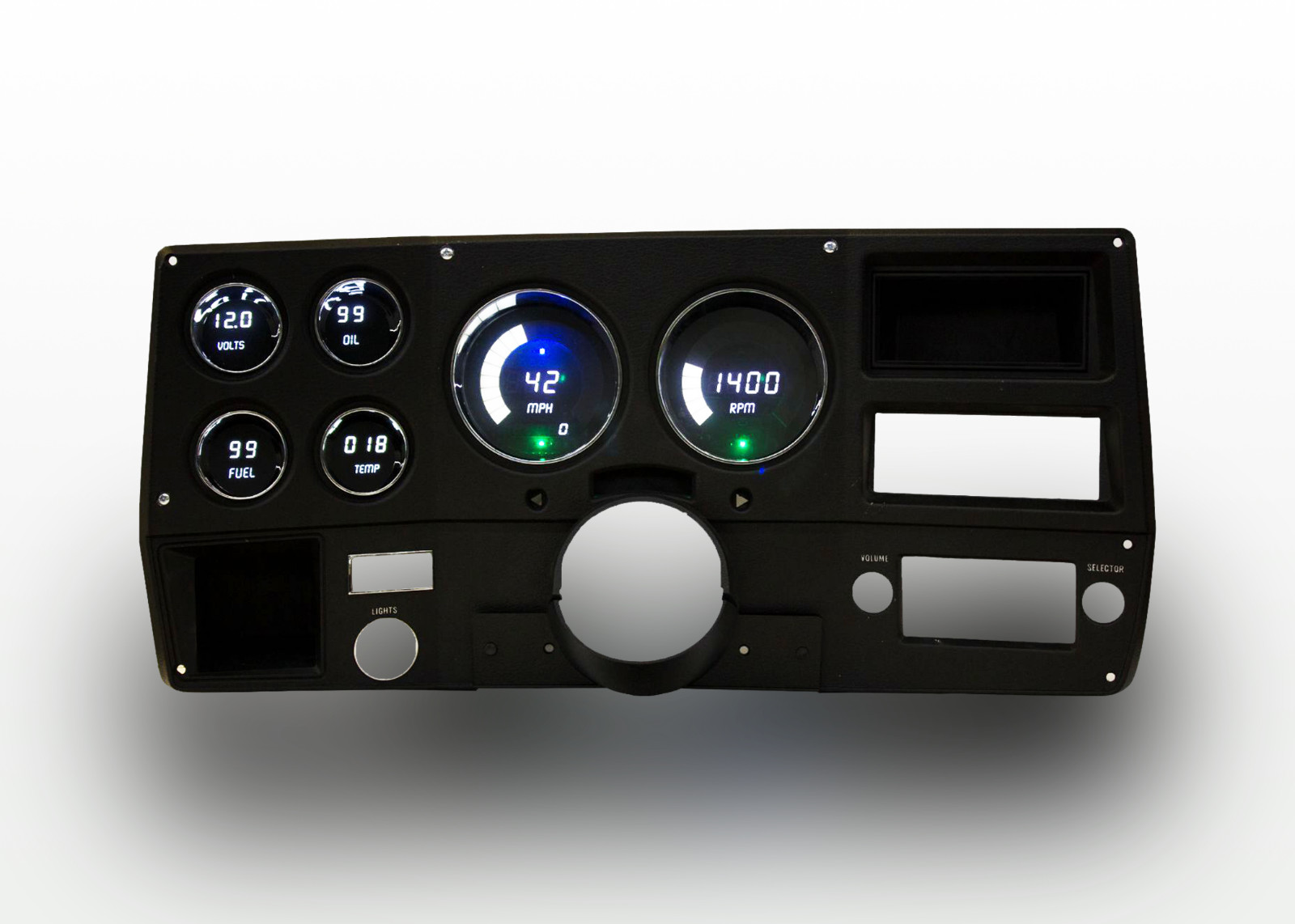 1973-1987 Chevy Truck Digital Dash Panel White LED Gauges DP6004W Made In USA