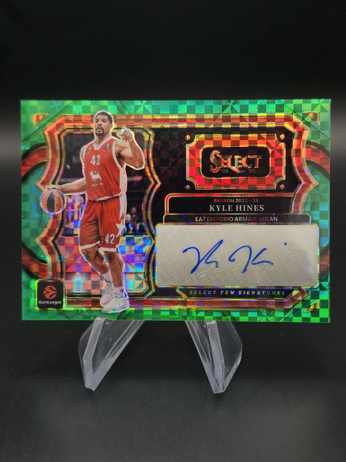 2025-26 Panini Select EuroLeague BK Kyle Hines Select Few Signatures Green 5/5 2025-26 Panini Select EuroLeague BK Kyle Hines Select Few Signatures Green 5/5