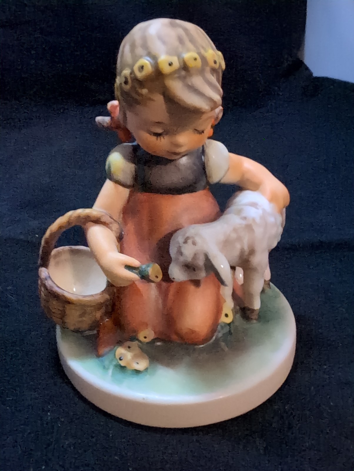 Goebel Hummel Figurine - Favorite Pet #361 Germany, Girl With Lamb Goebel Hummel Figurine - Favorite Pet #361 Germany, Girl With Lamb