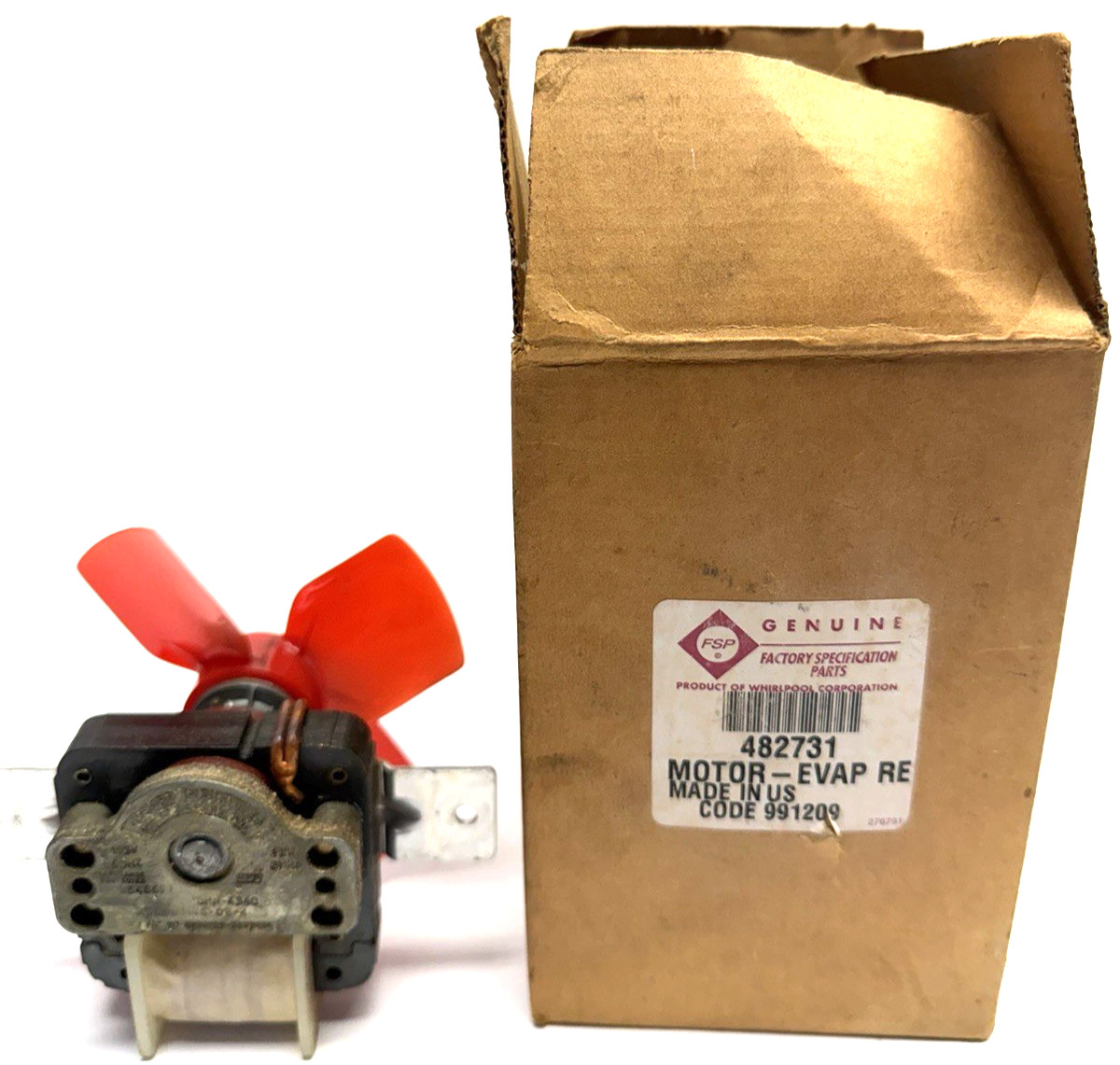 VINTAGE FSP OEM Whirlpool Refrigerator Evaporator Fan Motor 482731 VINTAGE FSP OEM Whirlpool Refrigerator Evaporator Fan Motor 482731