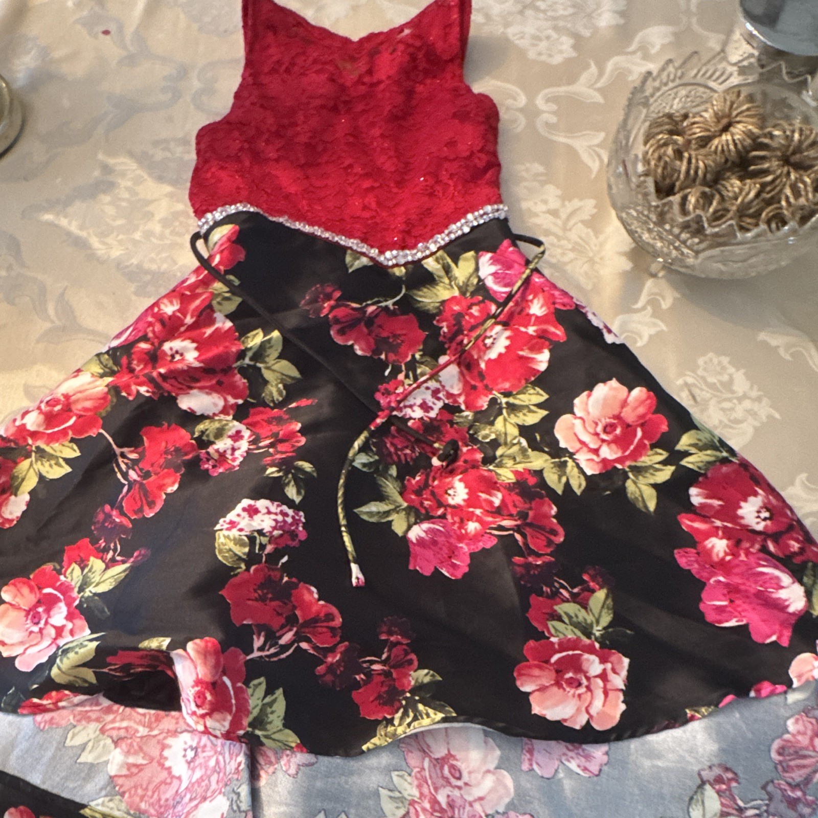 Speechless Kids Size 16party Dress/ Event Dress Red Black Sequins Tulle Skirt Speechless Kids Size 16party Dress/ Event Dress Red Black Sequins Tulle Skirt