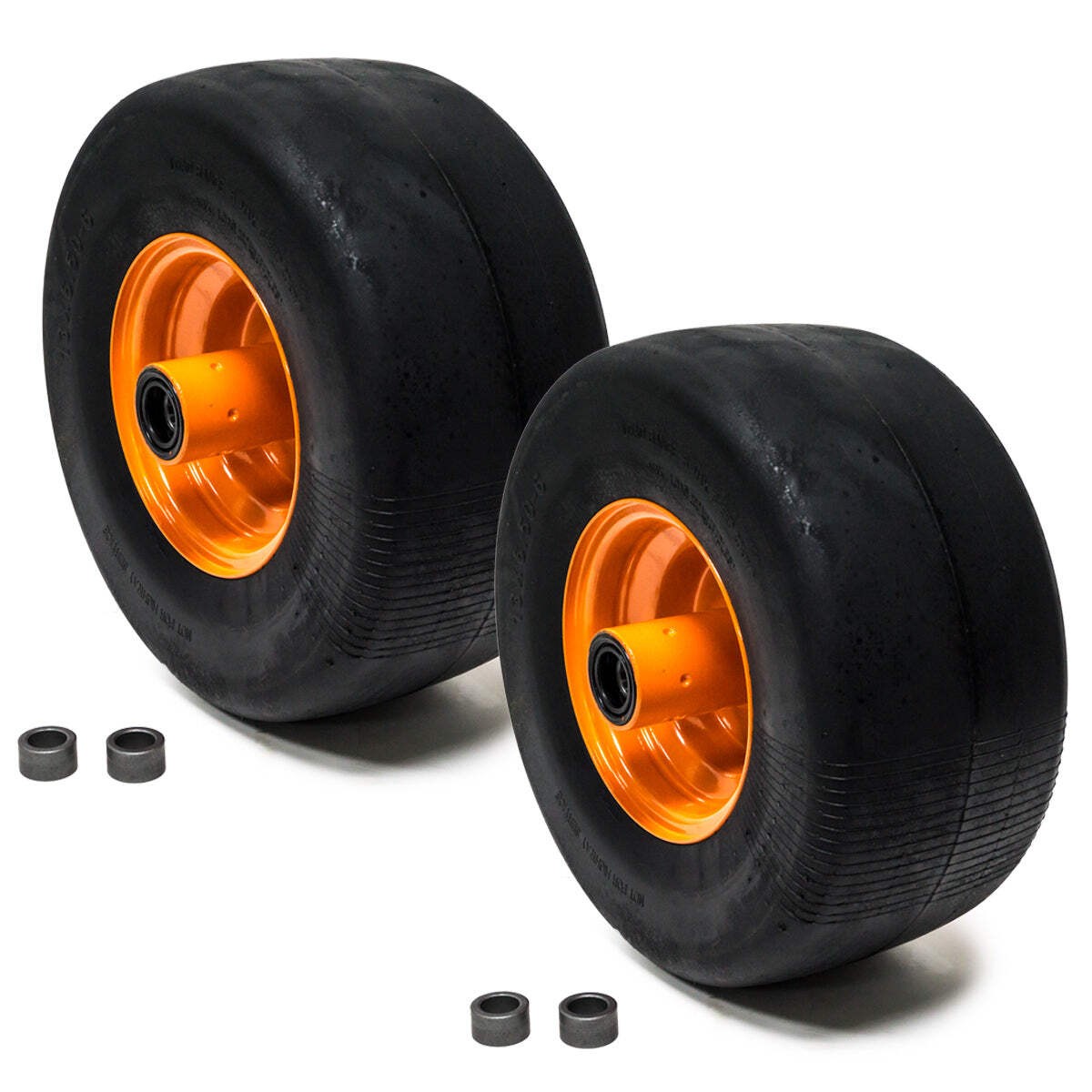 2PK Flat Free Wheel Assembly for Scag 9278 483050 482504 13 x 6.50-6 13x6.5x6