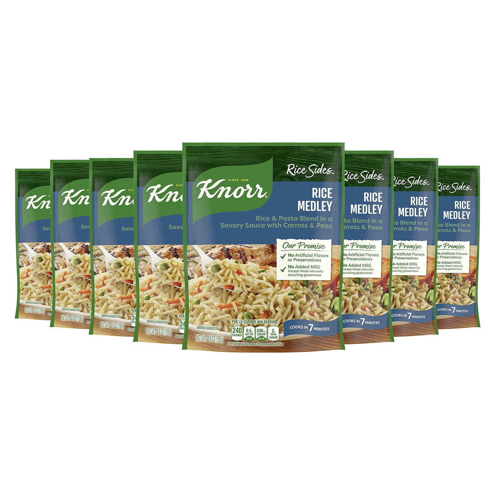 Knorr Rice Sides Rice Medley 5.6 Ounce Pack of 8 Quick Easy Side Dish Knorr Rice Sides Rice Medley 5.6 Ounce Pack of 8 Quick Easy Side Dish