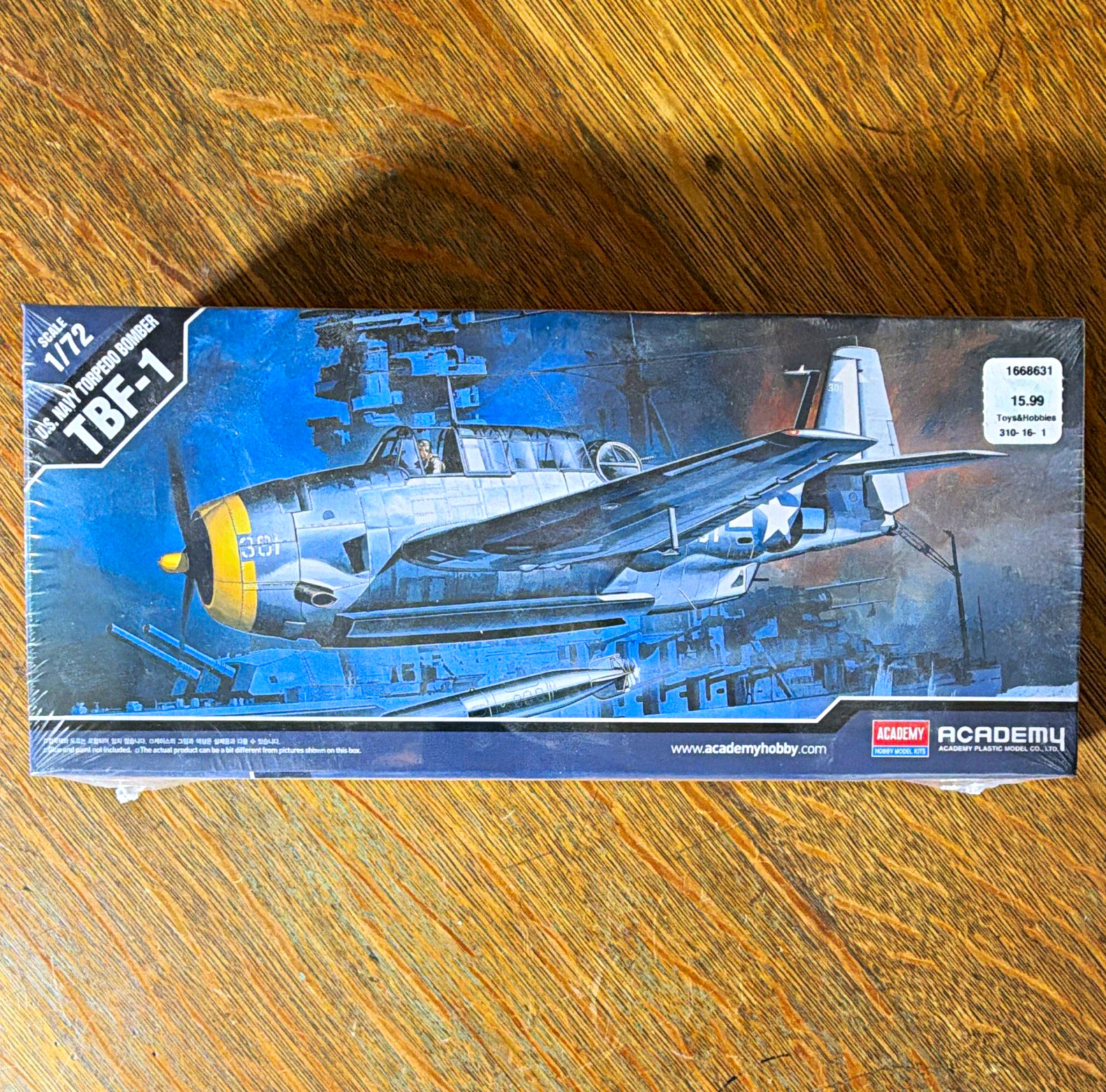 Academy TBF-1 1:72 Airplane Kit Unassembled Single Unit 12452 Academy TBF-1 1:72 Airplane Kit Unassembled Single Unit 12452