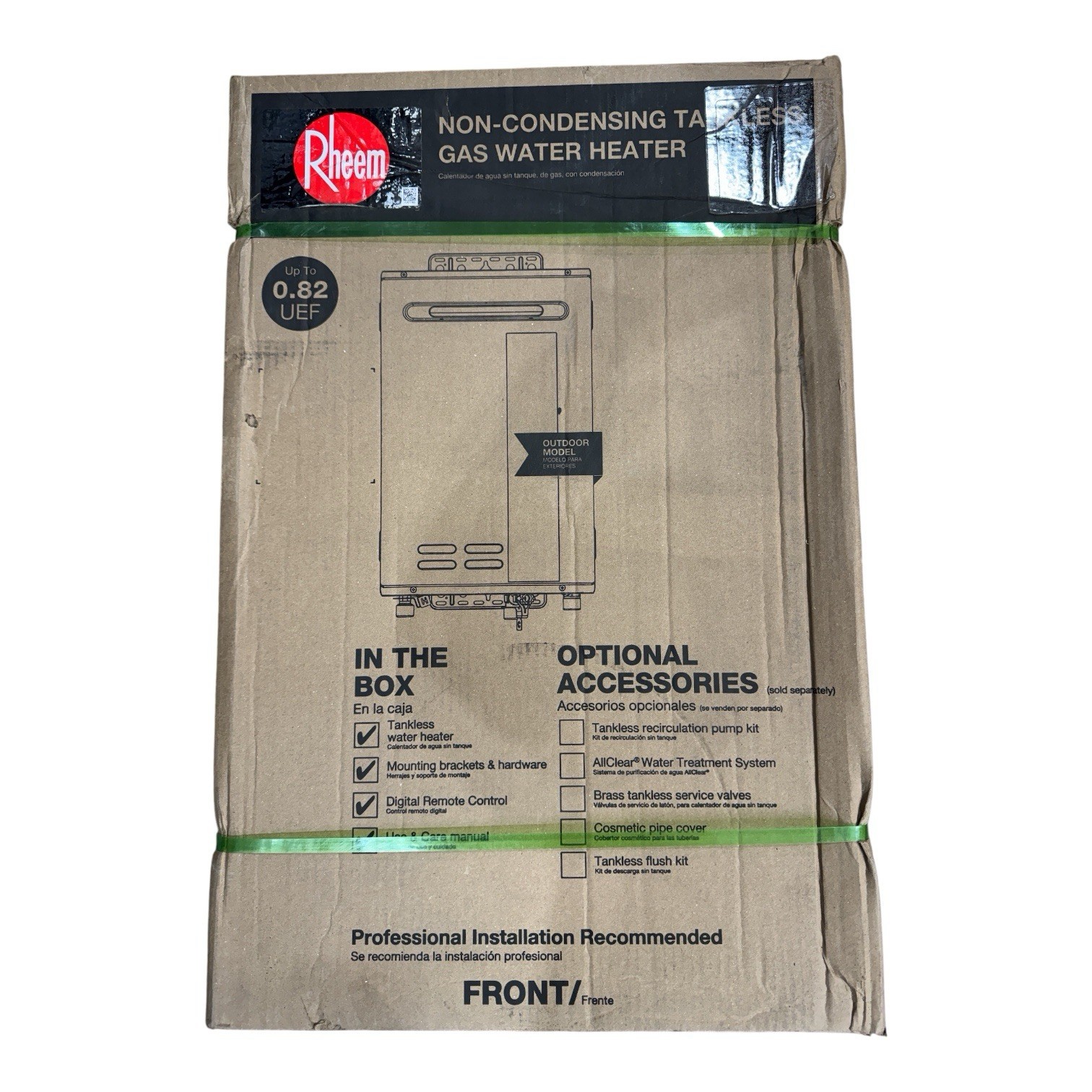 Rheem 160,000 BTU Outdoor Liquid Propane Tankless Water Heater ECO160XLP-3 New