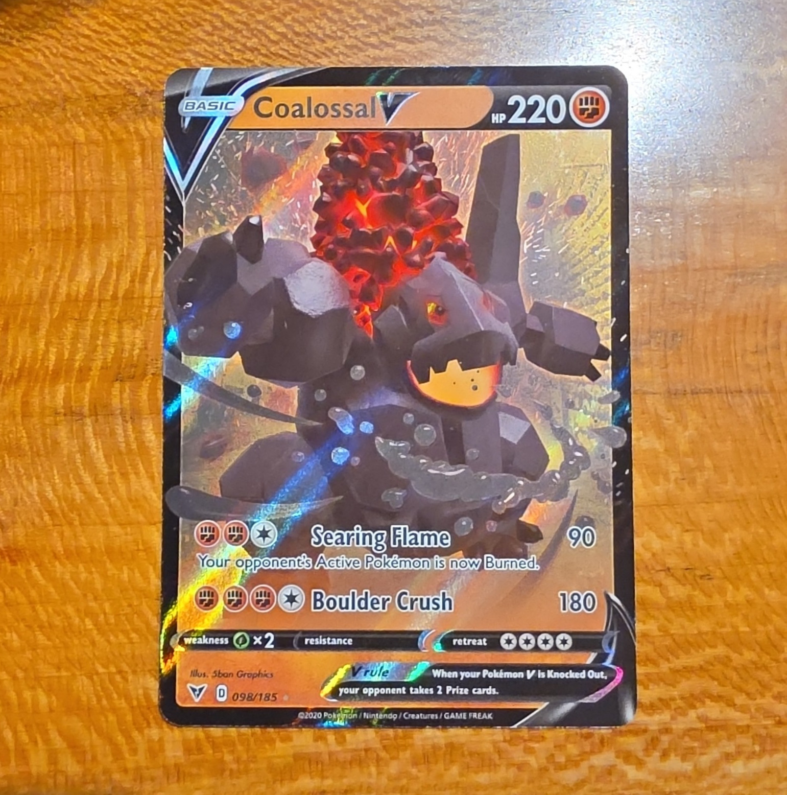 Pokemon TCG Coalossal V & VMAX Holo 3-Card Lot Darkness Ablaze 098/185 Pokemon TCG Coalossal V & VMAX Holo 3-Card Lot Darkness Ablaze 098/185